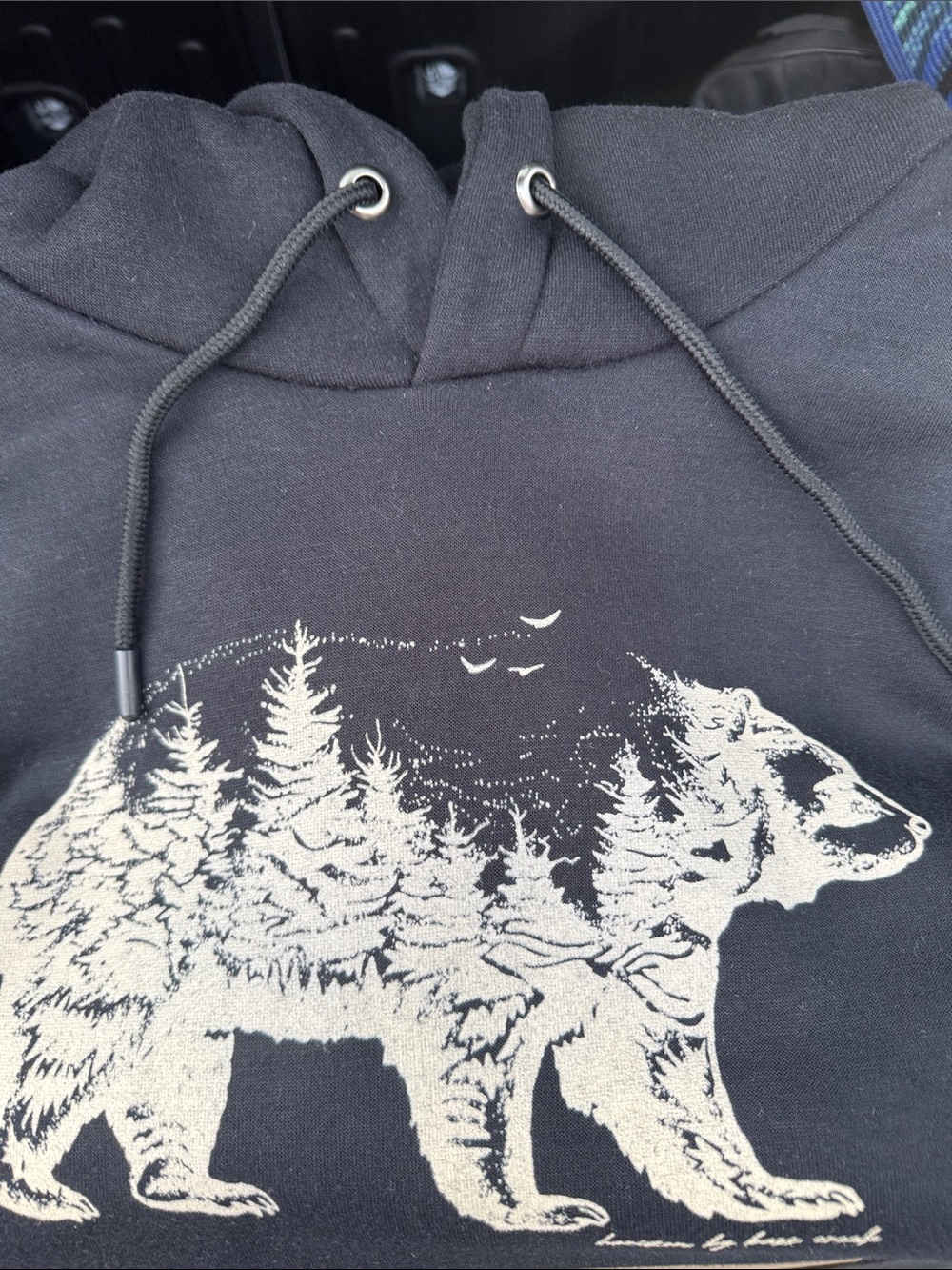 Men's Black Bear Graphic Hoodie -